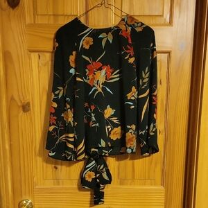 Floral Black Women's Top